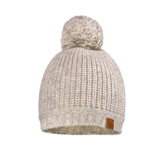 Maximo MINI- Girl Mütze, Pompon Vollfutter