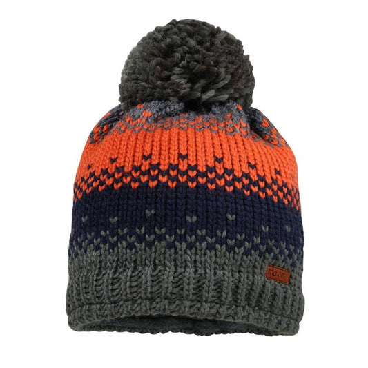 Maximo MINI- Mütze Pompon Farbwechseljaquard, Futter