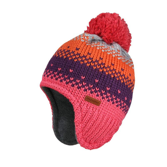 Maximo MINI- Mütze ausgenäht, Pompon Farbwechseljacquard