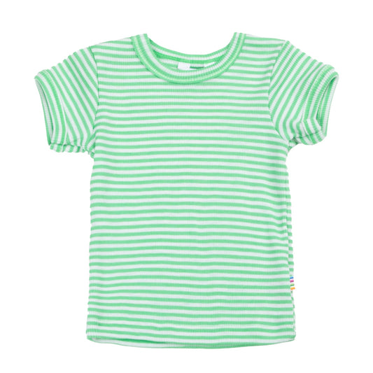JOHA Blouse w/short sleeves gestreift .