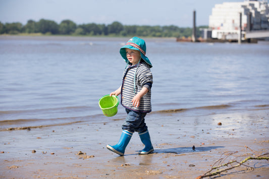 Pickapooh Sonnenhut Feuerwehr Strick UV 80