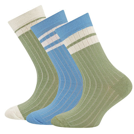 Ewers Socken 3er Pack Rippe/Ringel