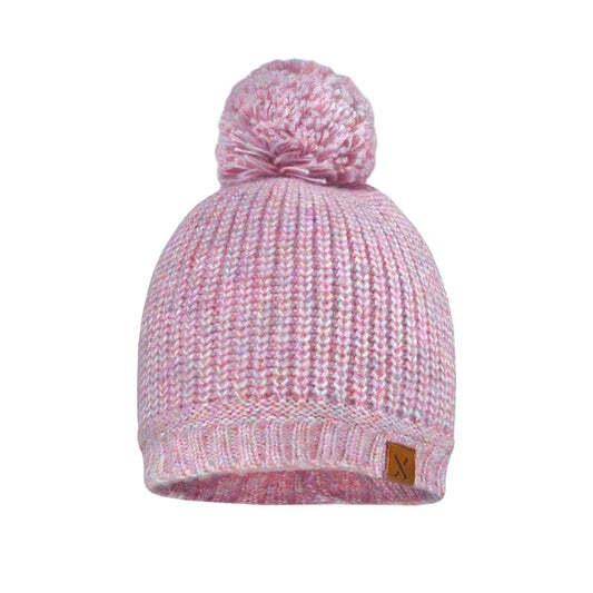 Maximo MINI- Girl Mütze, Pompon Vollfutter