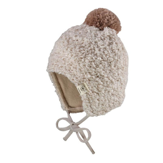 Maximo MINI-Mütze, ausgenäht Teddyoptik
