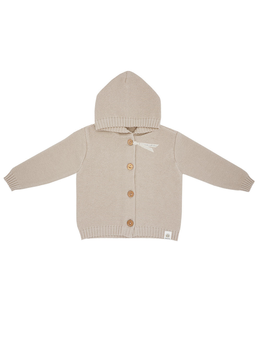 Maximo GOTS Baby- Strickjacke Kapuze, Knöpfe .